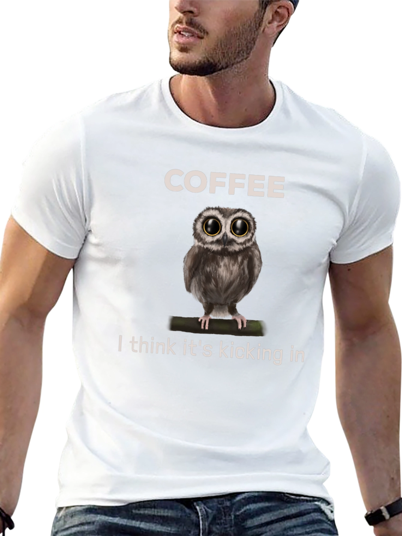 Coffee Owl Graphic Tee - Its Kicking In!