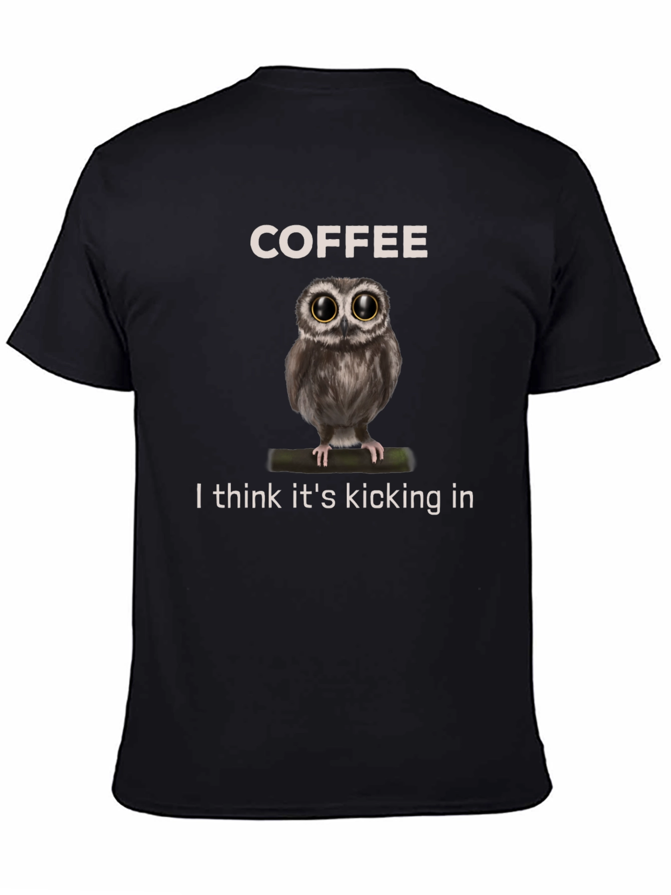 Coffee Owl Graphic Tee - Its Kicking In!