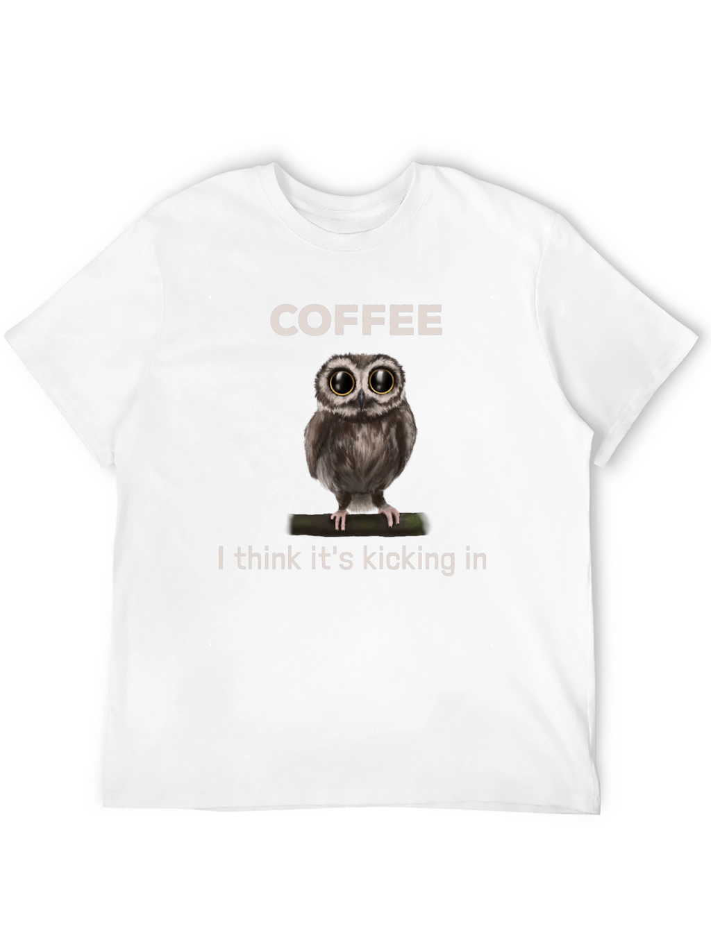 Coffee Owl Graphic Tee - Its Kicking In!