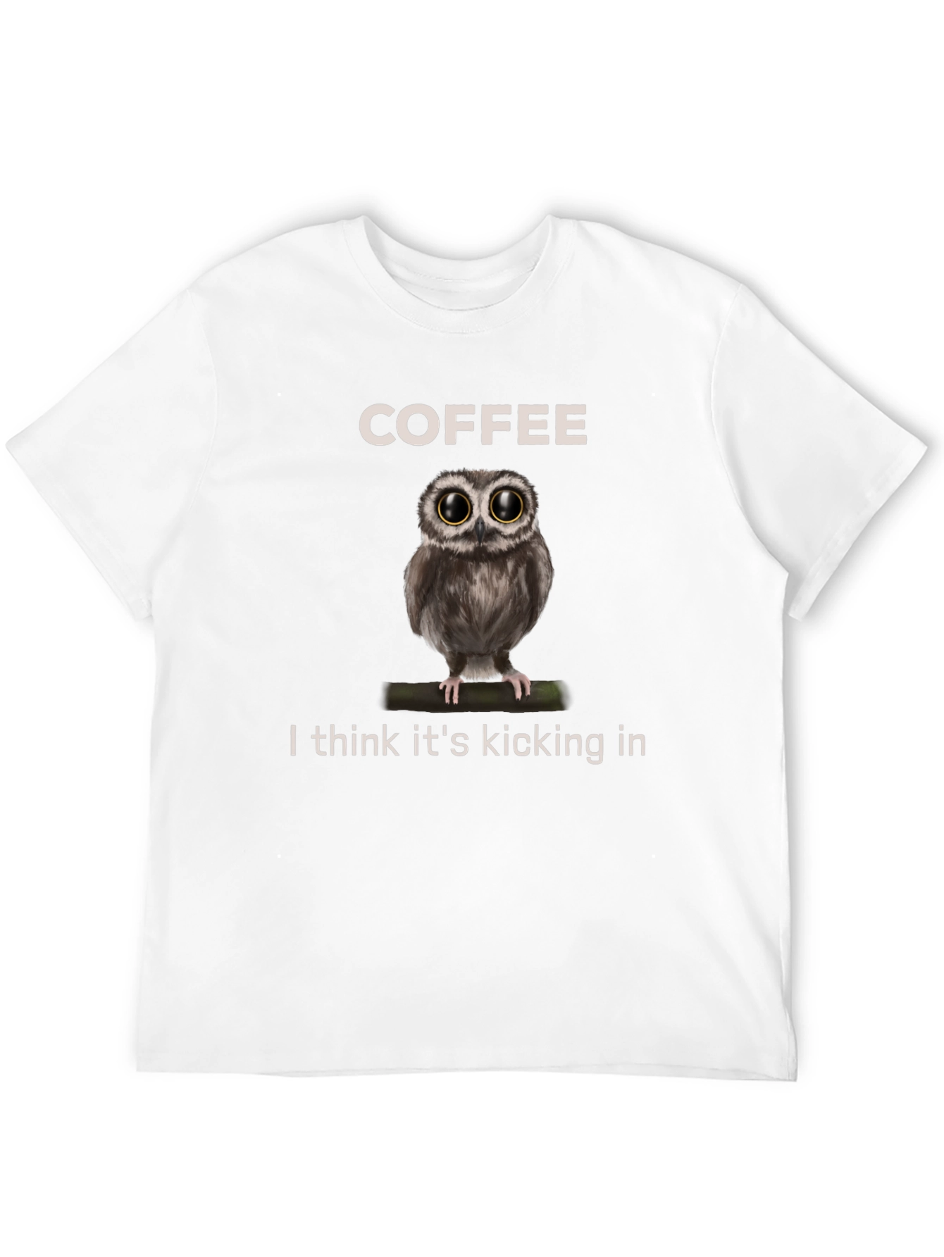 Coffee Owl Graphic Tee - Its Kicking In!