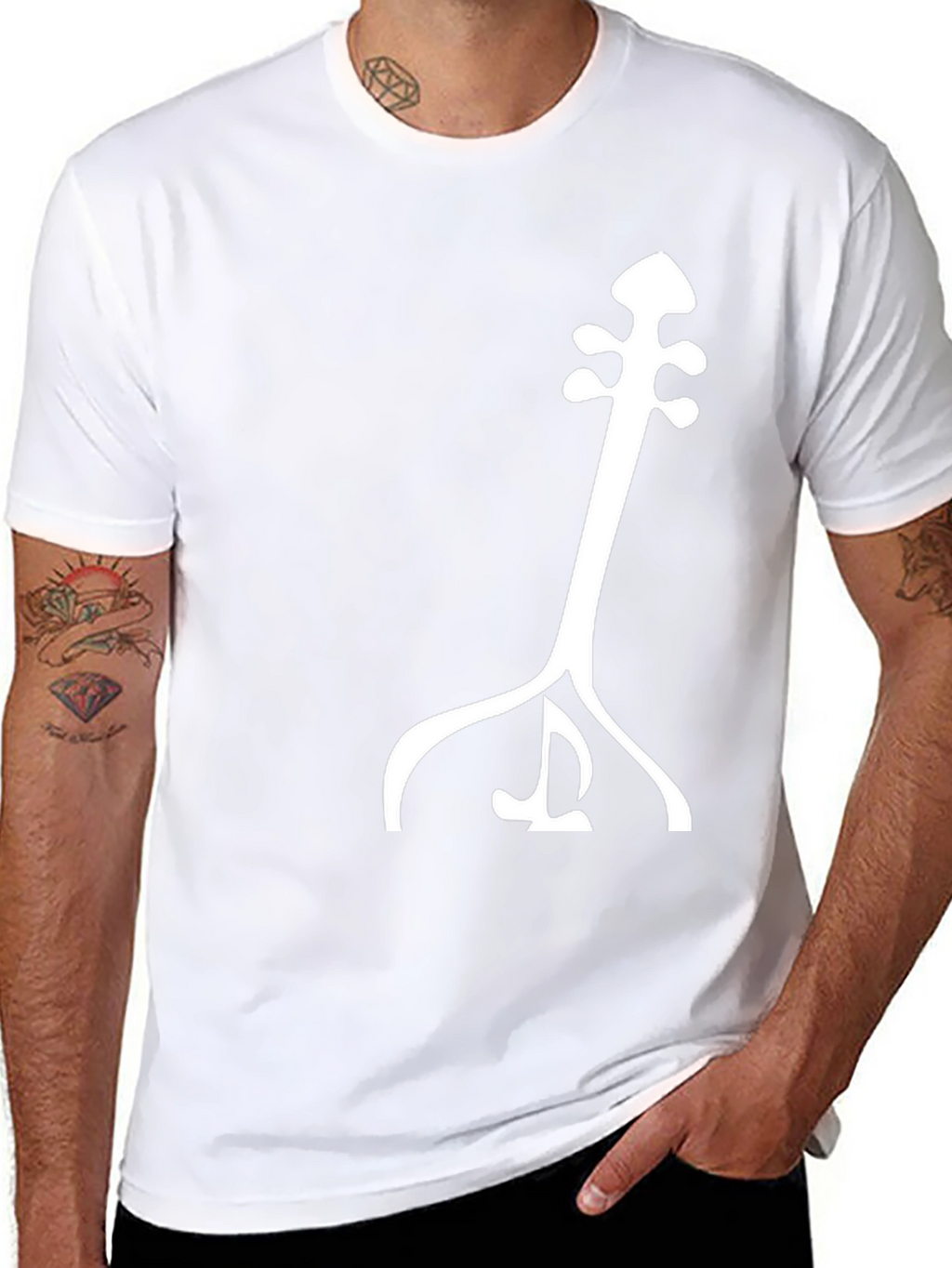 Modern Graphic Tee - Abstract Music Instrument Design