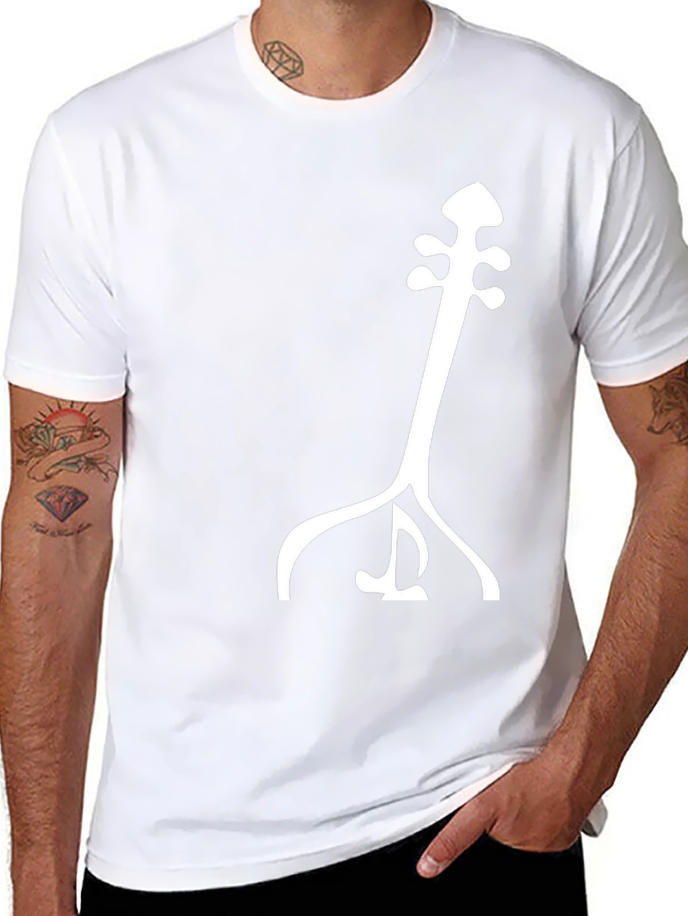 Modern Graphic Tee - Abstract Music Instrument Design