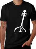 Modern Graphic Tee - Abstract Music Instrument Design