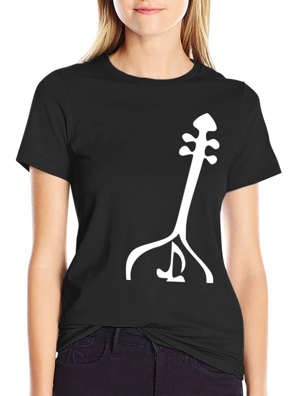 Modern Graphic Tee - Abstract Music Instrument Design