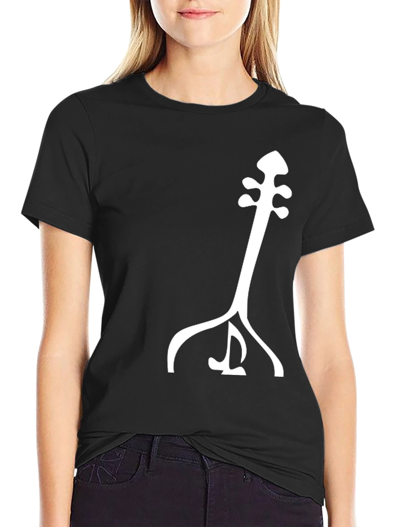 Modern Graphic Tee - Abstract Music Instrument Design