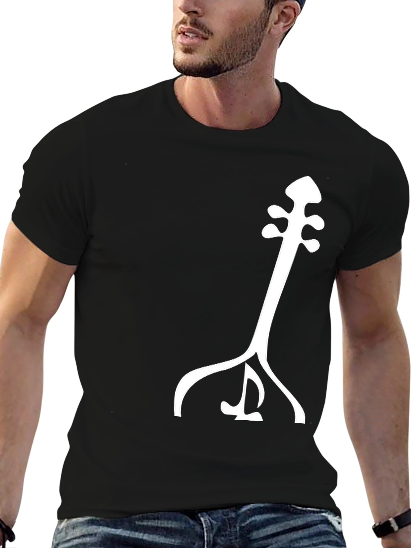 Modern Graphic Tee - Abstract Music Instrument Design