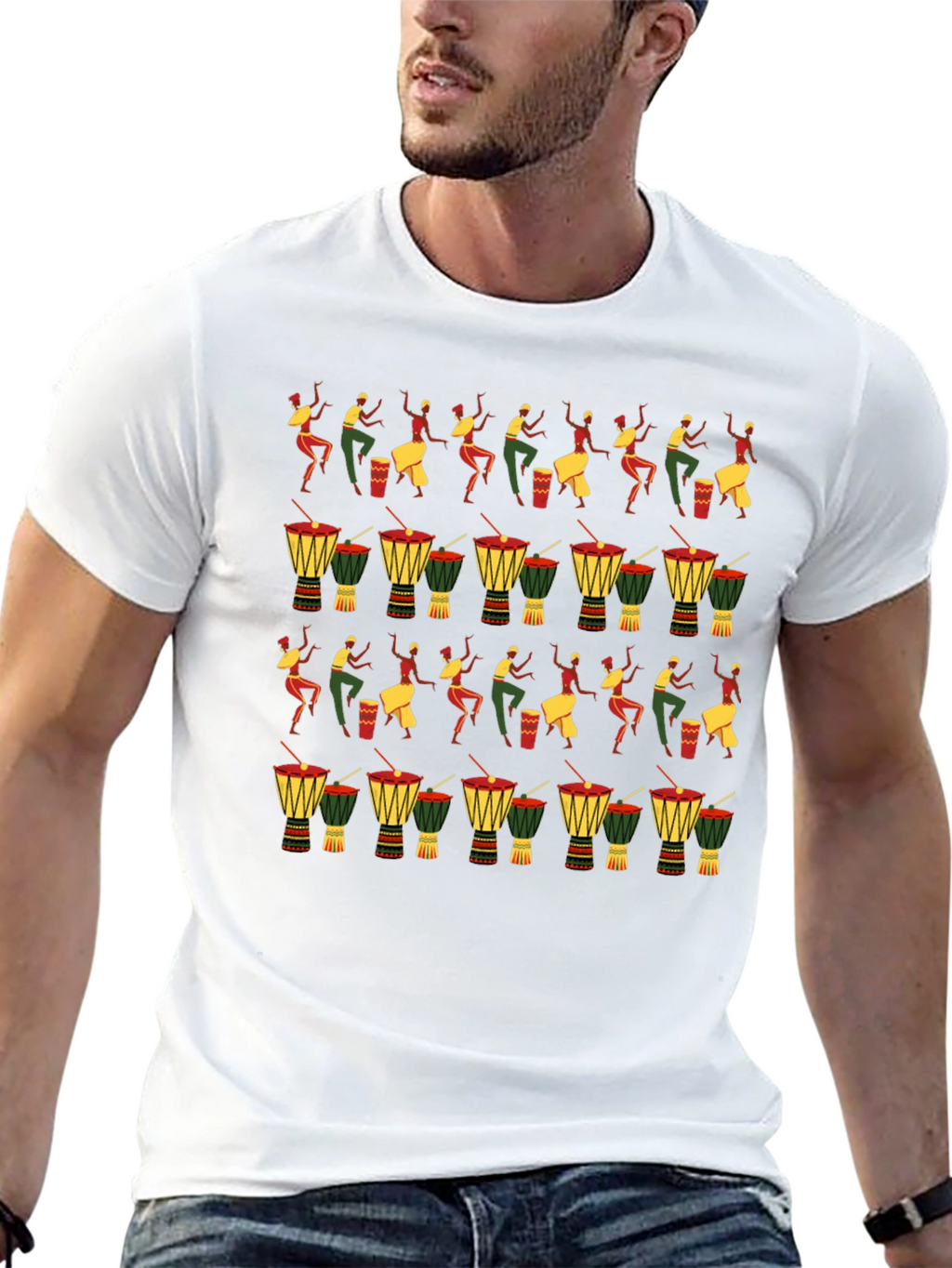 African Drummer Graphic Tee - Rhythm & Culture