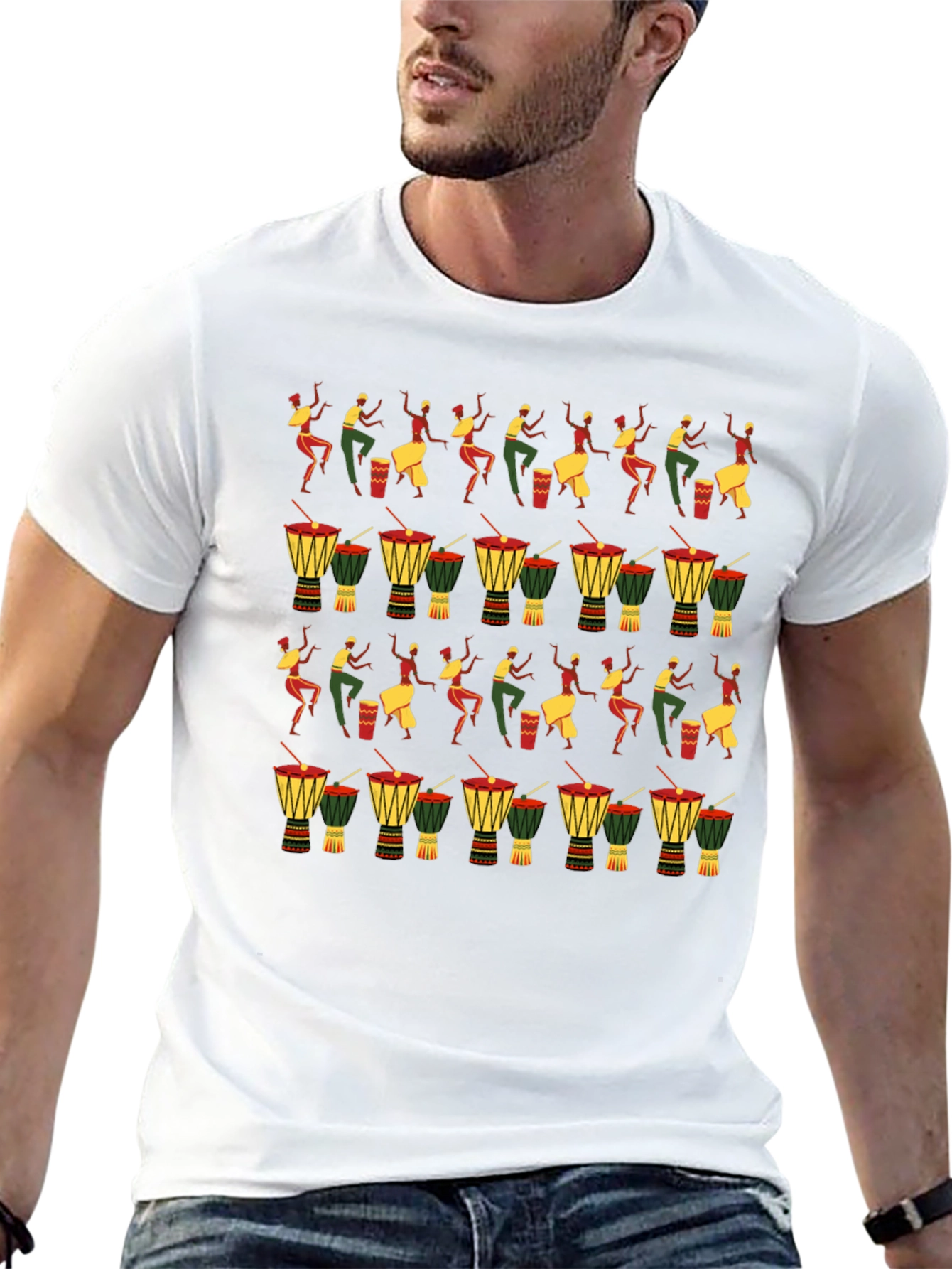 African Drummer Graphic Tee - Rhythm & Culture
