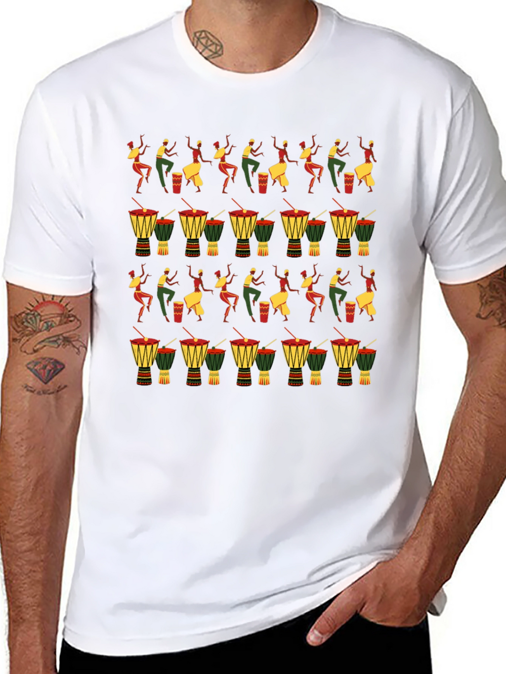 African Drummer Graphic Tee - Rhythm & Culture