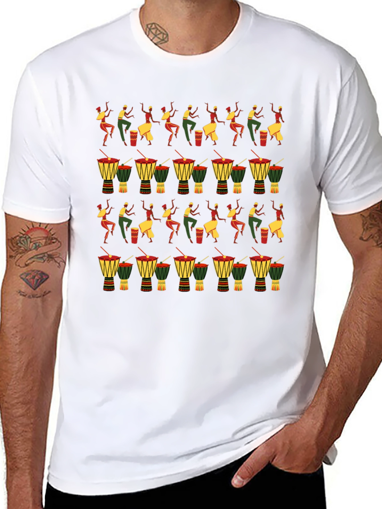 African Drummer Graphic Tee - Rhythm & Culture
