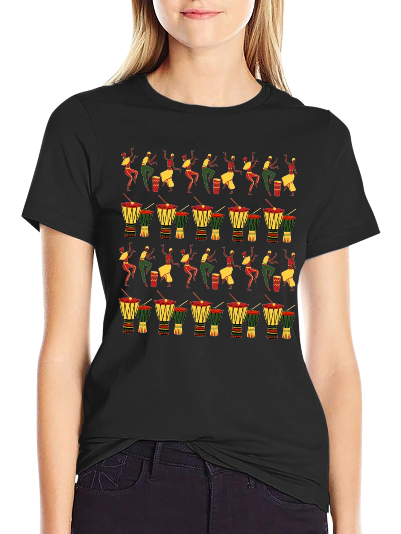 African Drummer Graphic Tee - Rhythm & Culture