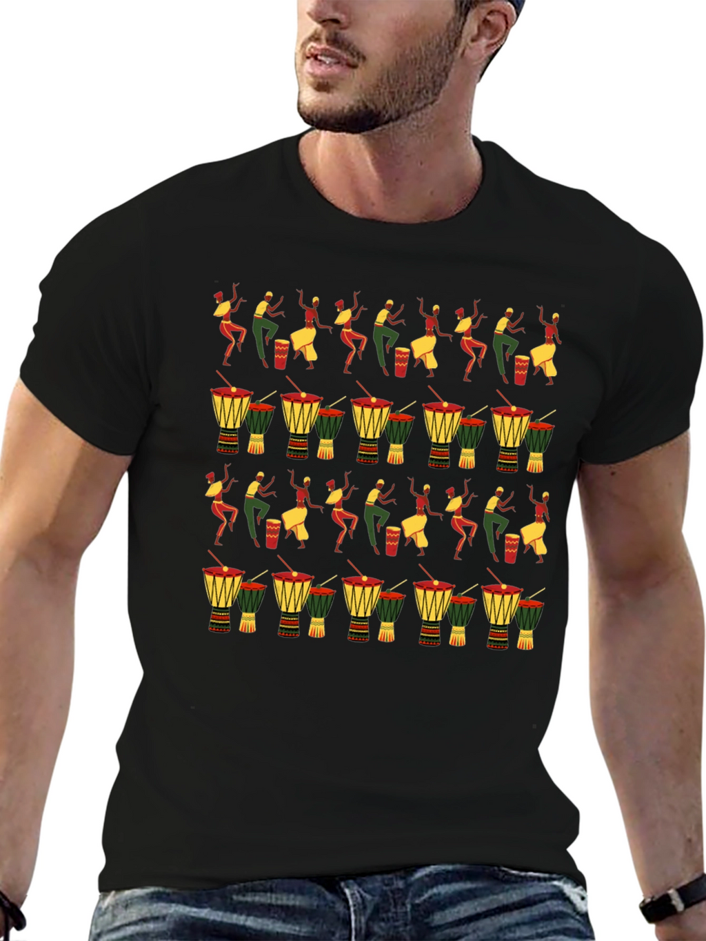 African Drummer Graphic Tee - Rhythm & Culture