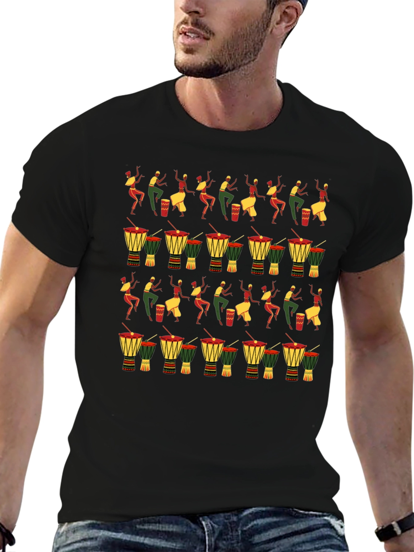 African Drummer Graphic Tee - Rhythm & Culture
