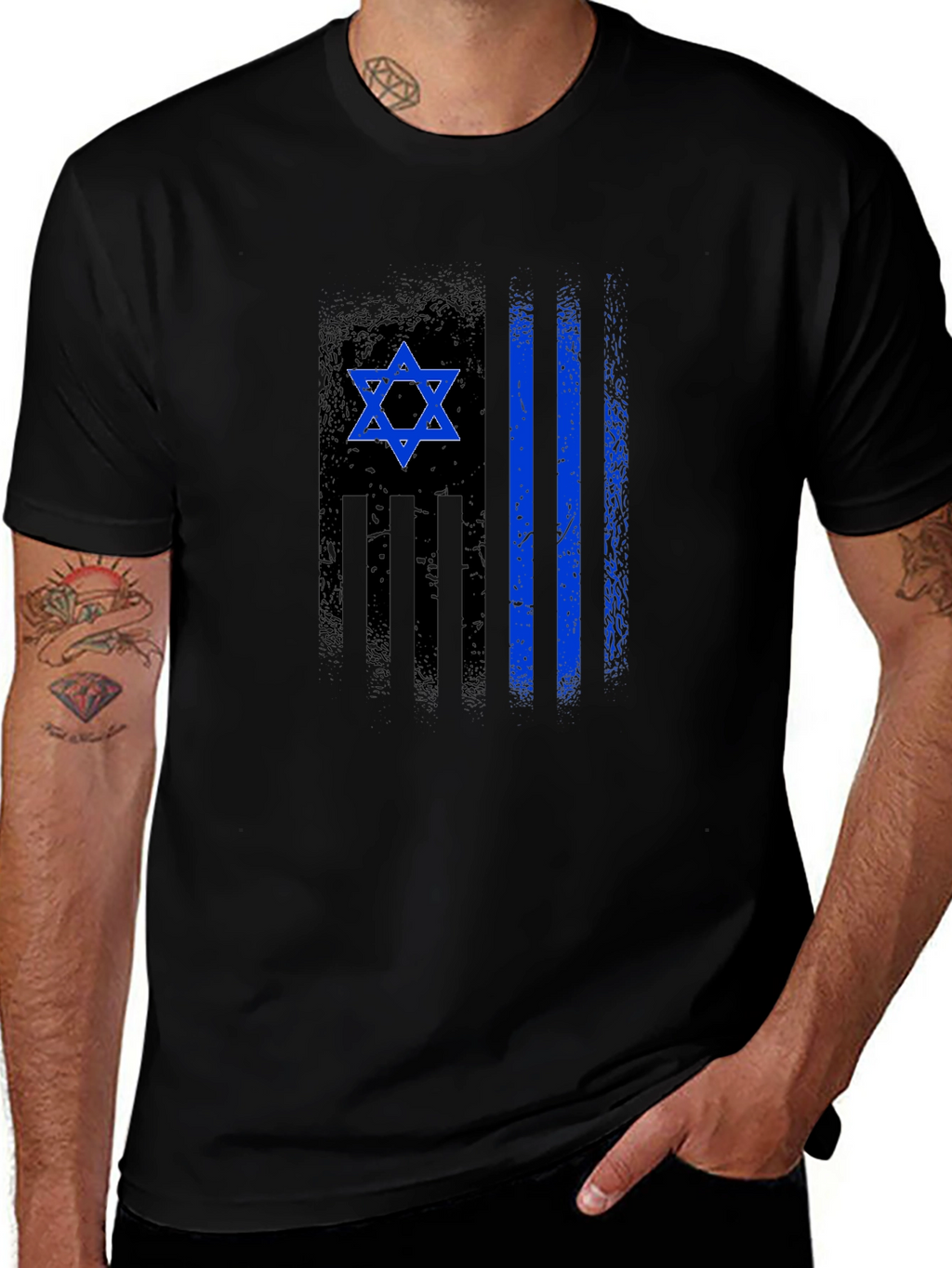 Distressed Israeli Flag T-Shirt
