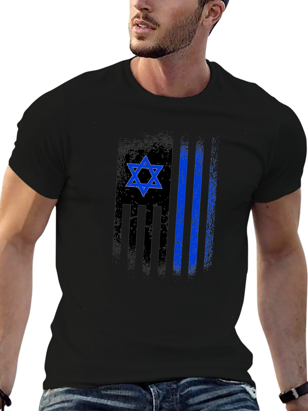 Distressed Israeli Flag T-Shirt
