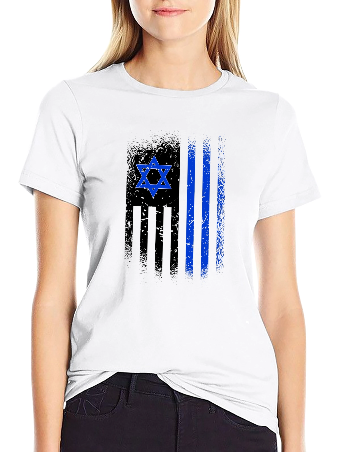 Distressed Israeli Flag T-Shirt