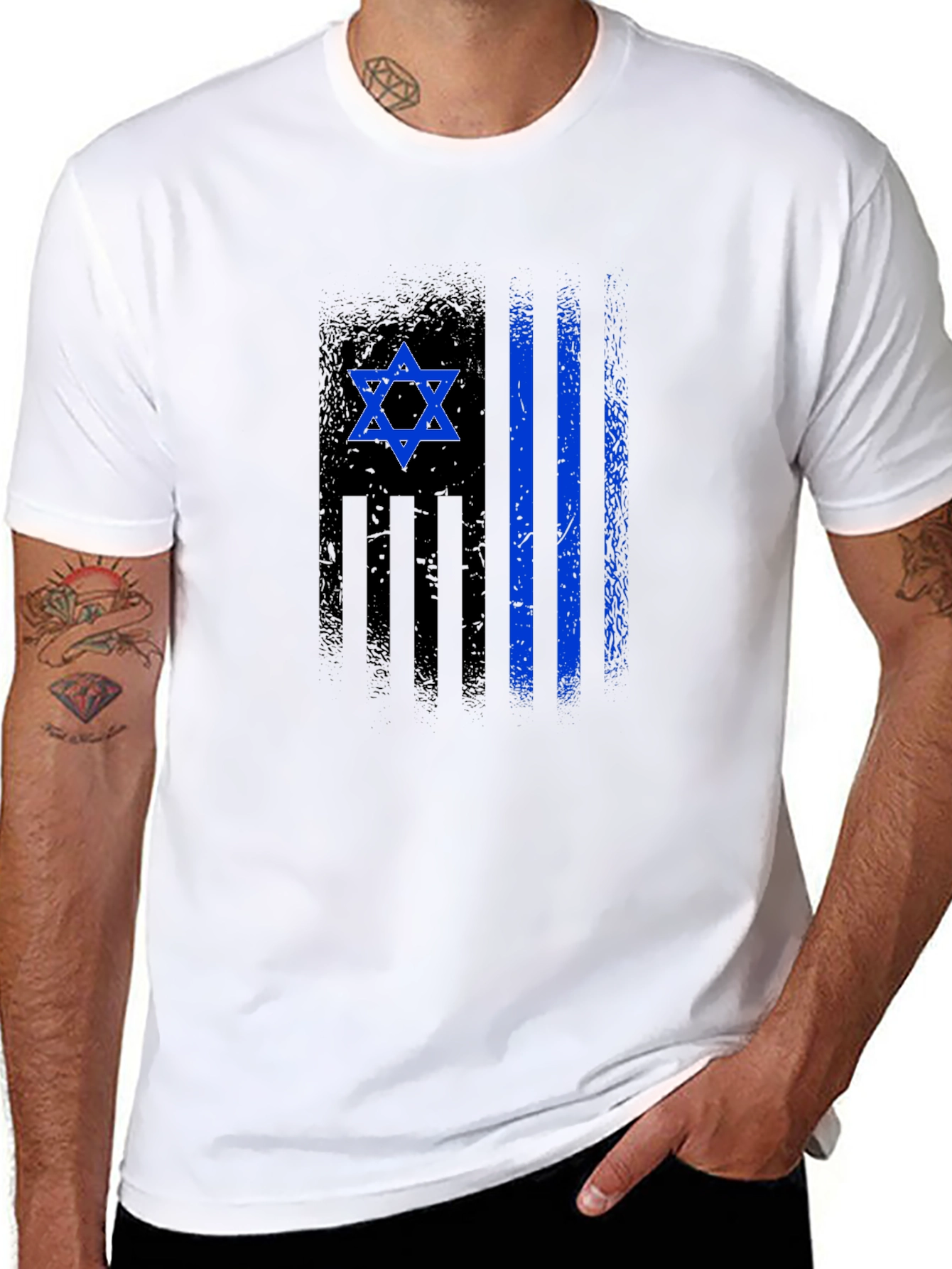 Distressed Israeli Flag T-Shirt