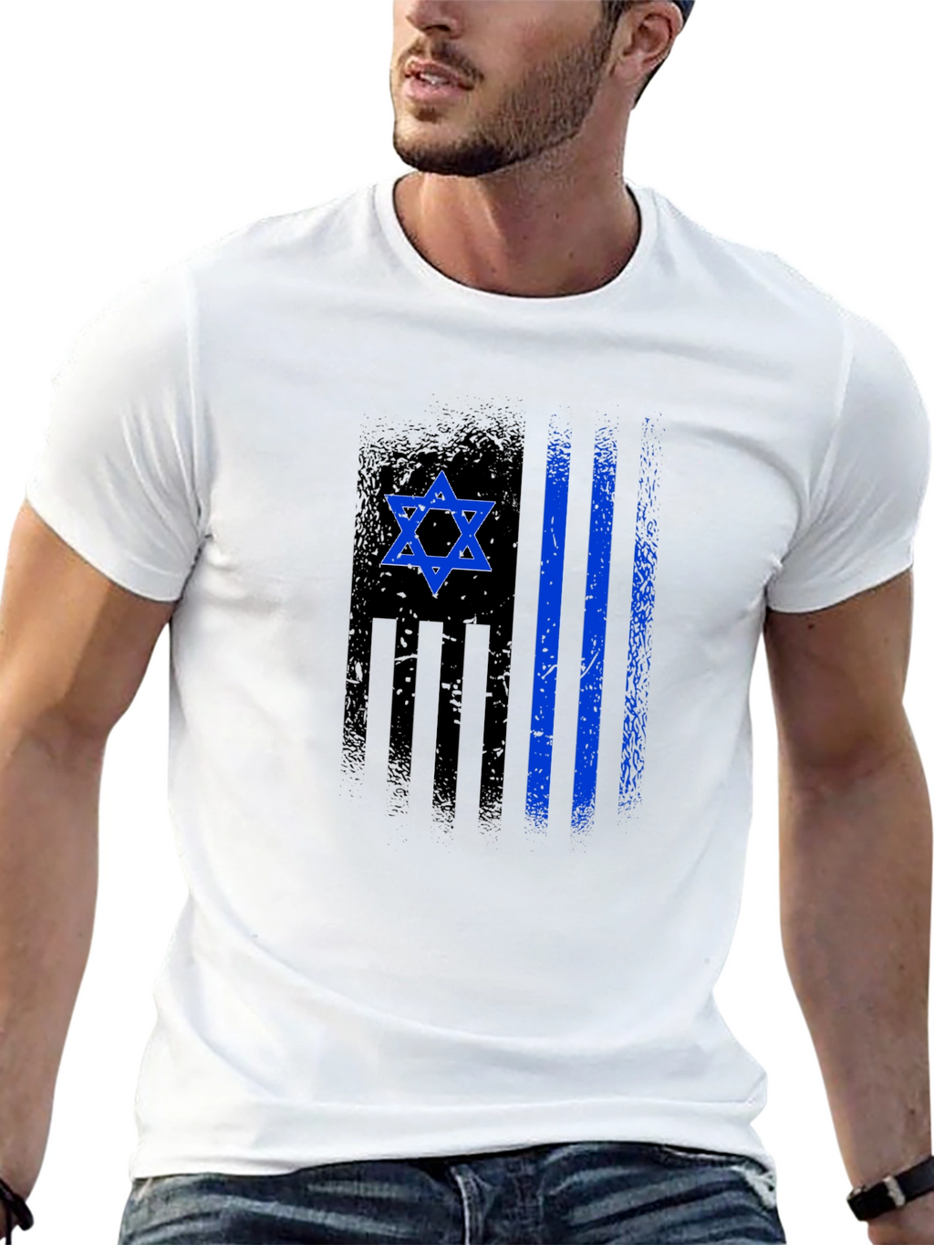 Distressed Israeli Flag T-Shirt