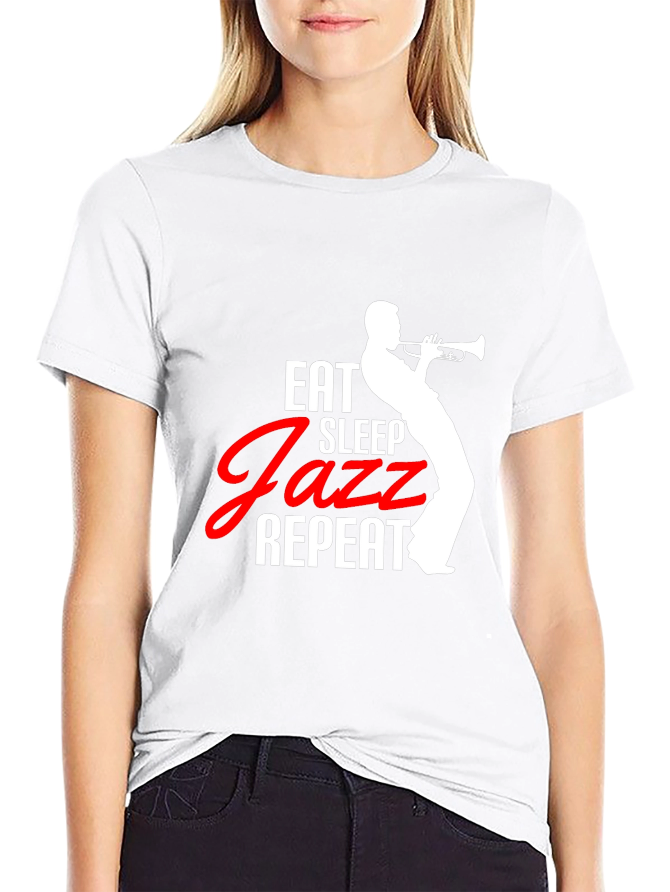 Eat Sleep Jazz Repeat T-Shirt - Music Lover Tee