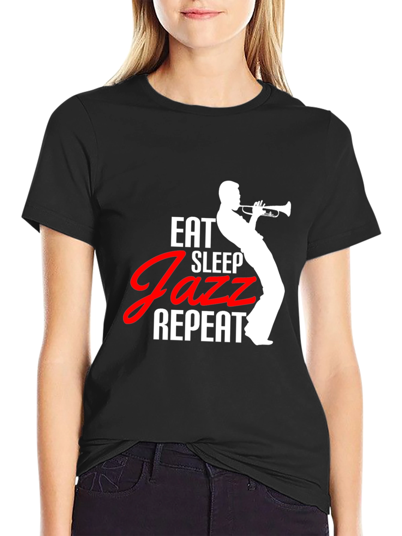 Eat Sleep Jazz Repeat T-Shirt - Music Lover Tee