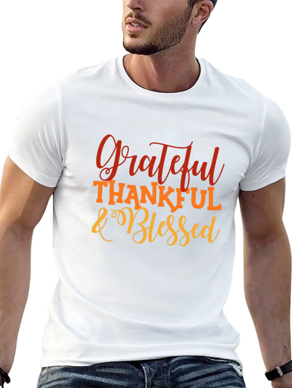 Grateful Thankful Blessed Graphic Tee