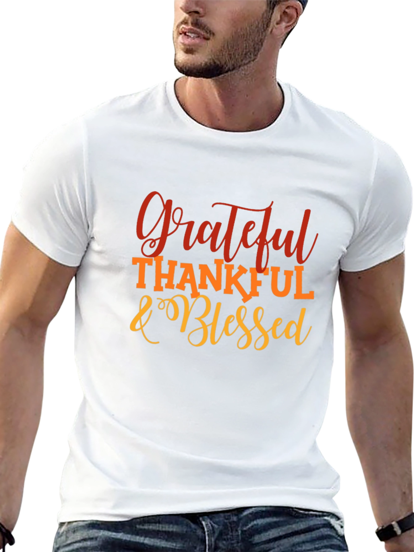 Grateful Thankful Blessed Graphic Tee