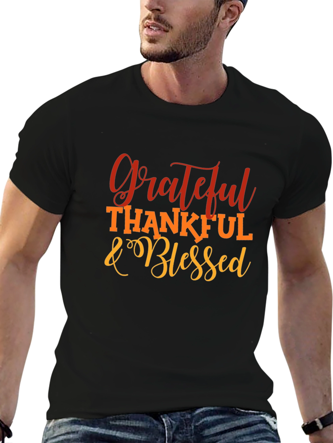 Grateful Thankful Blessed Graphic Tee