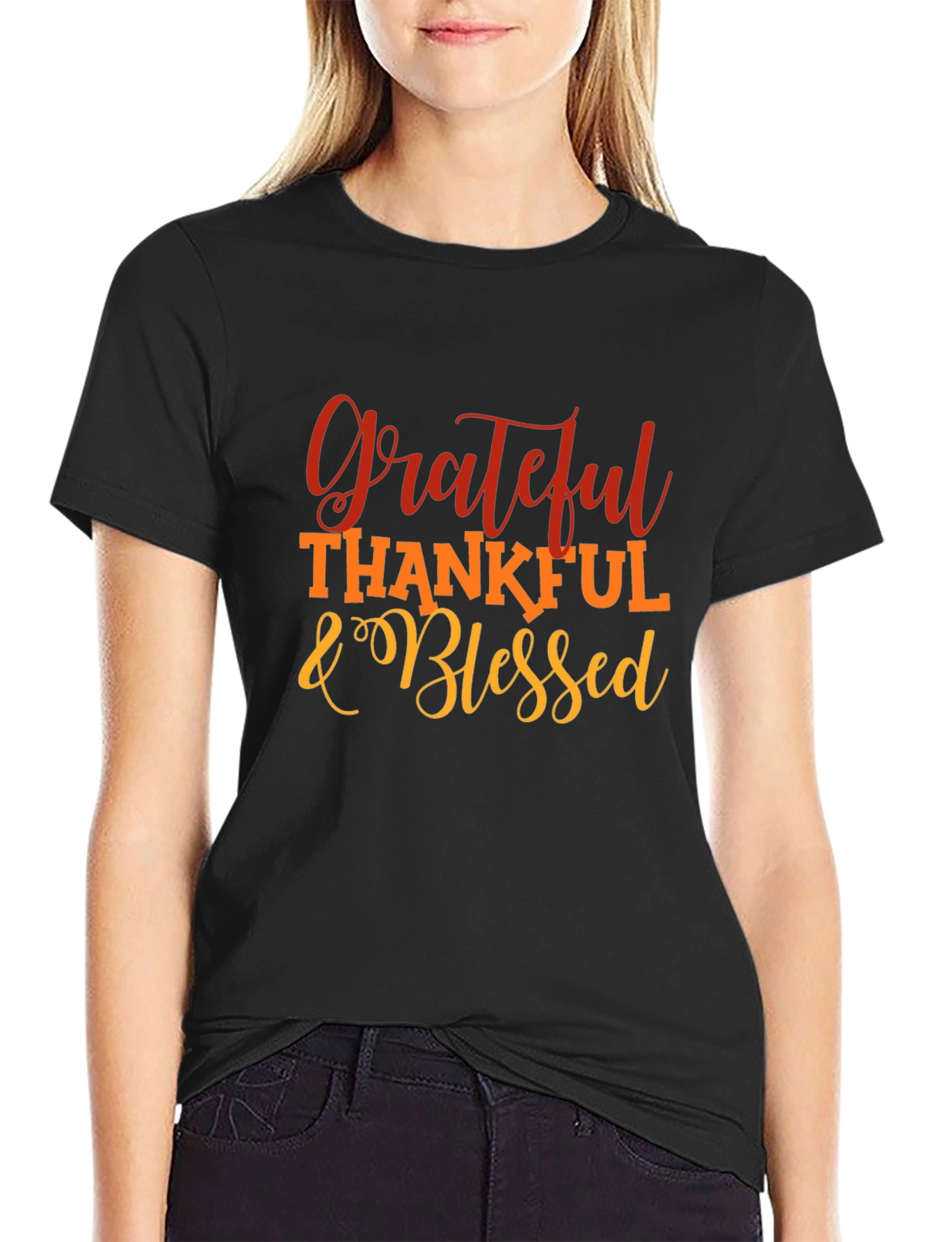 Grateful Thankful Blessed Graphic Tee