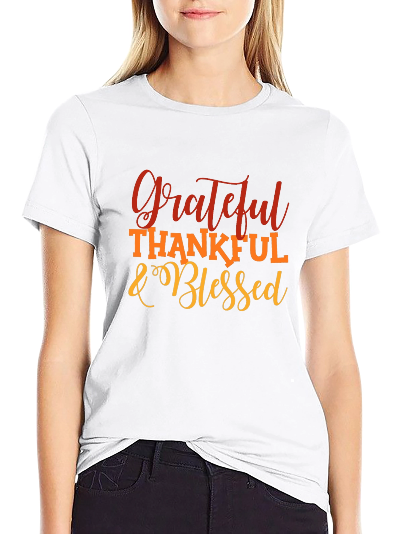 Grateful Thankful Blessed Graphic Tee