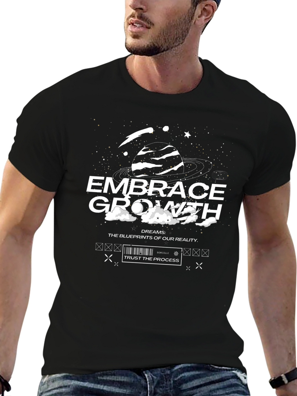 Embrace Growth Graphic Tee - Black Unisex T-Shirt