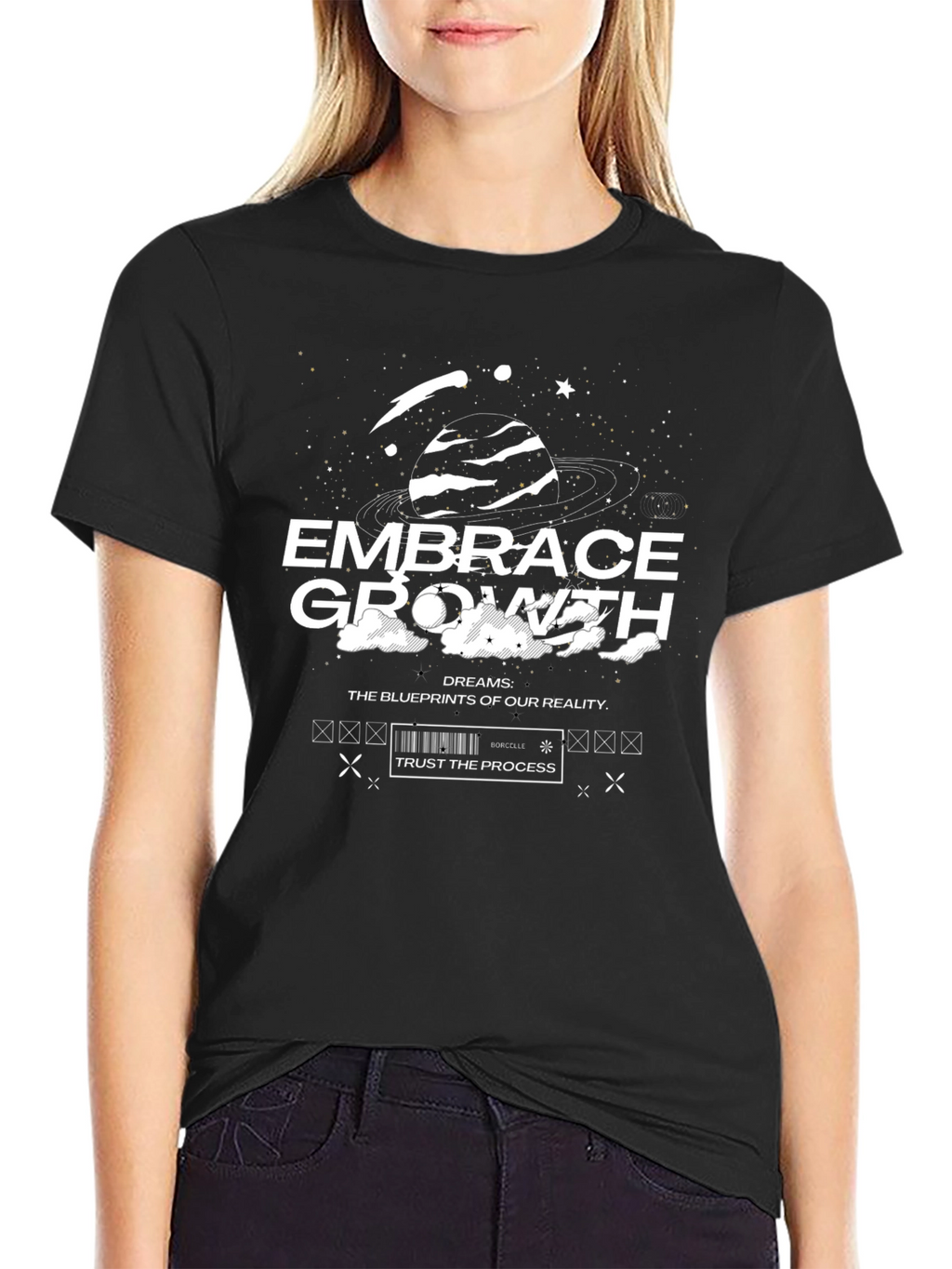 Embrace Growth Graphic Tee - Black Unisex T-Shirt