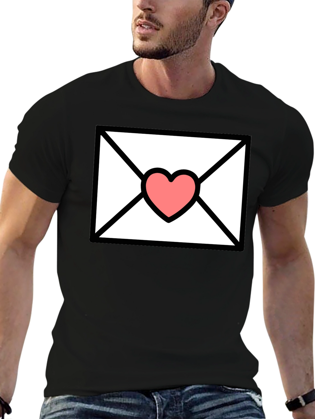 Love Letter T-Shirt - Heart Envelope Graphic Tee