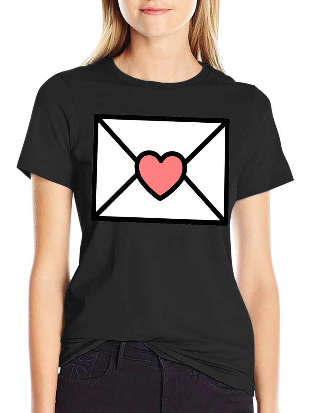 Love Letter T-Shirt - Heart Envelope Graphic Tee