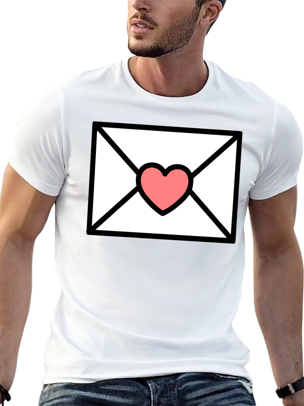 Love Letter T-Shirt - Heart Envelope Graphic Tee