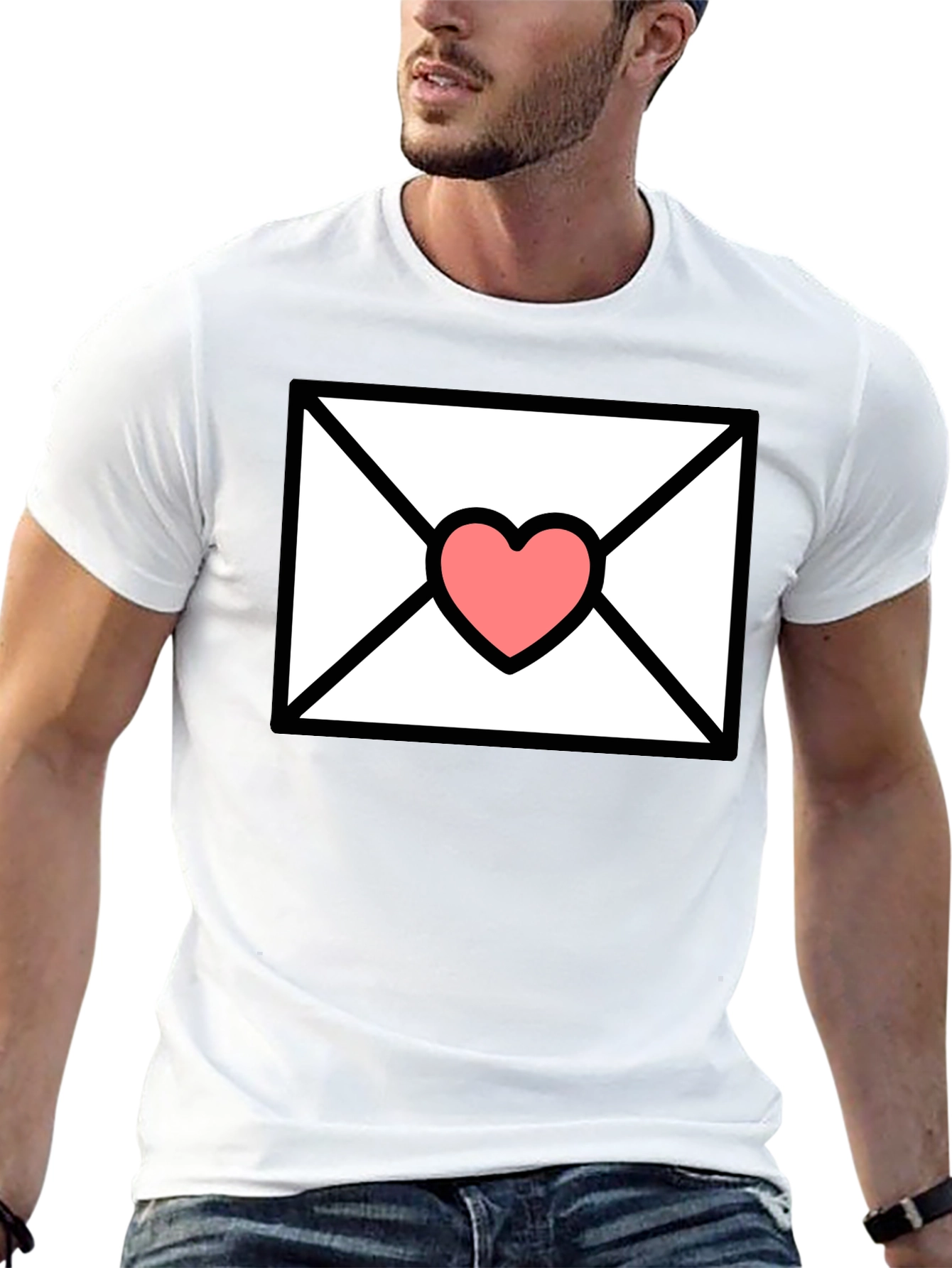 Love Letter T-Shirt - Heart Envelope Graphic Tee