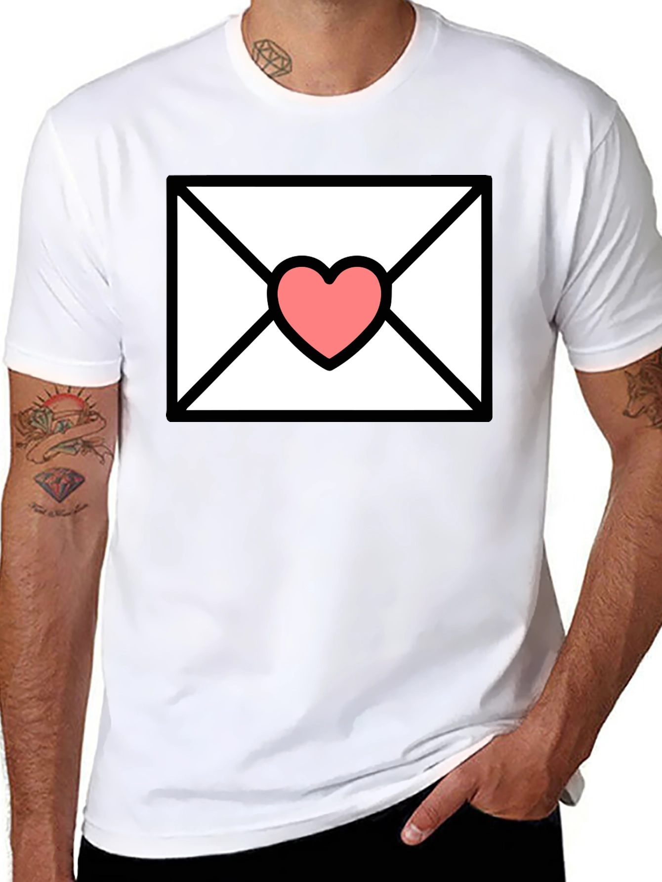 Love Letter T-Shirt - Heart Envelope Graphic Tee