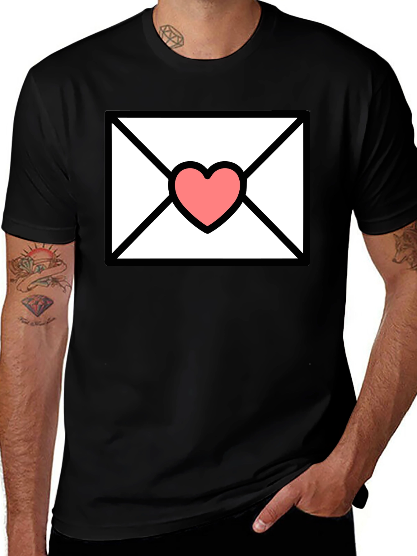 Love Letter T-Shirt - Heart Envelope Graphic Tee