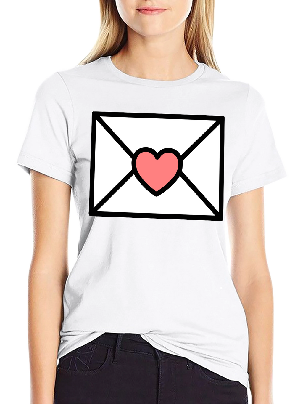 Love Letter T-Shirt - Heart Envelope Graphic Tee