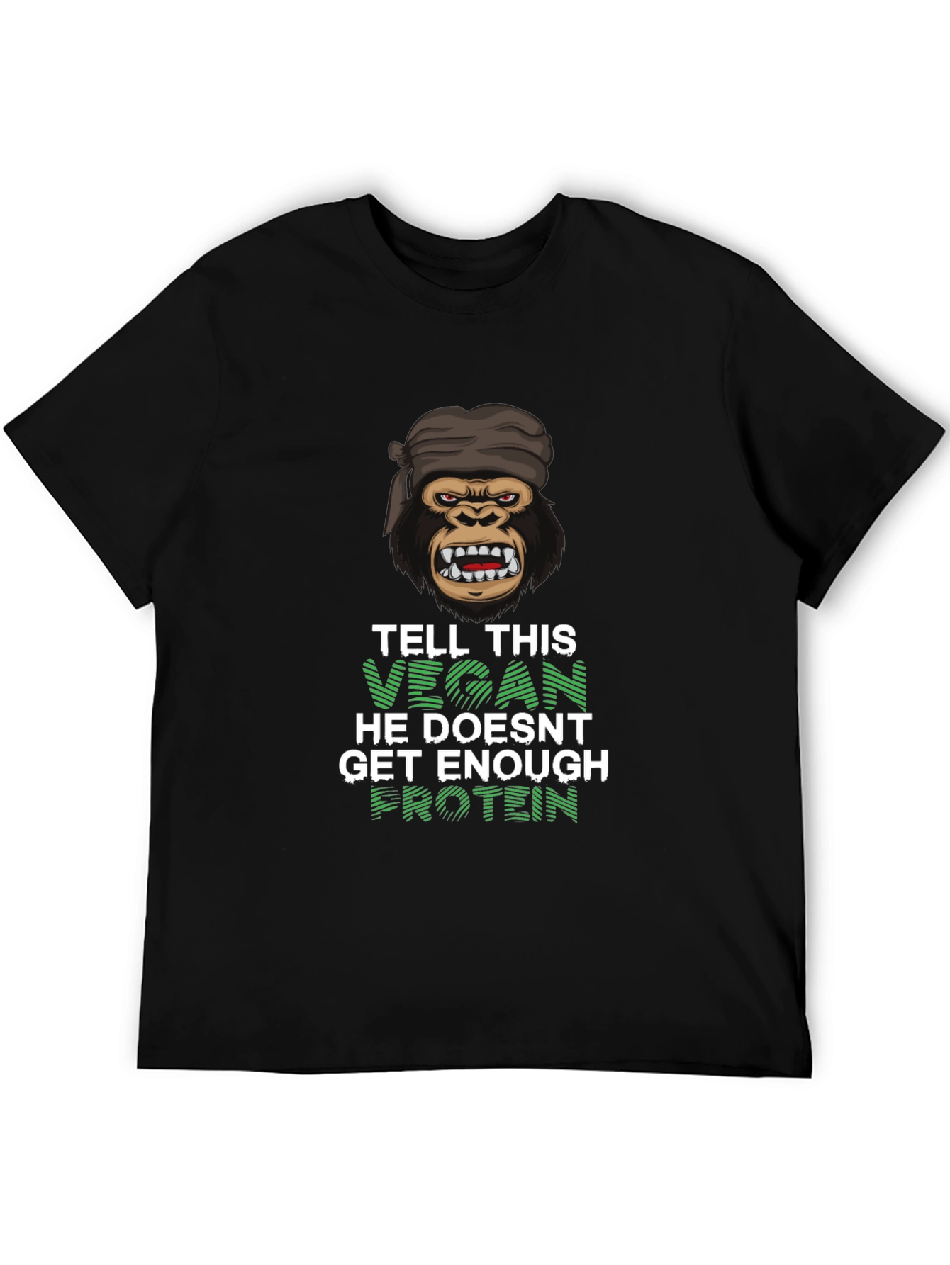 Vegan Gorilla T-Shirt - Get Enough Protein!