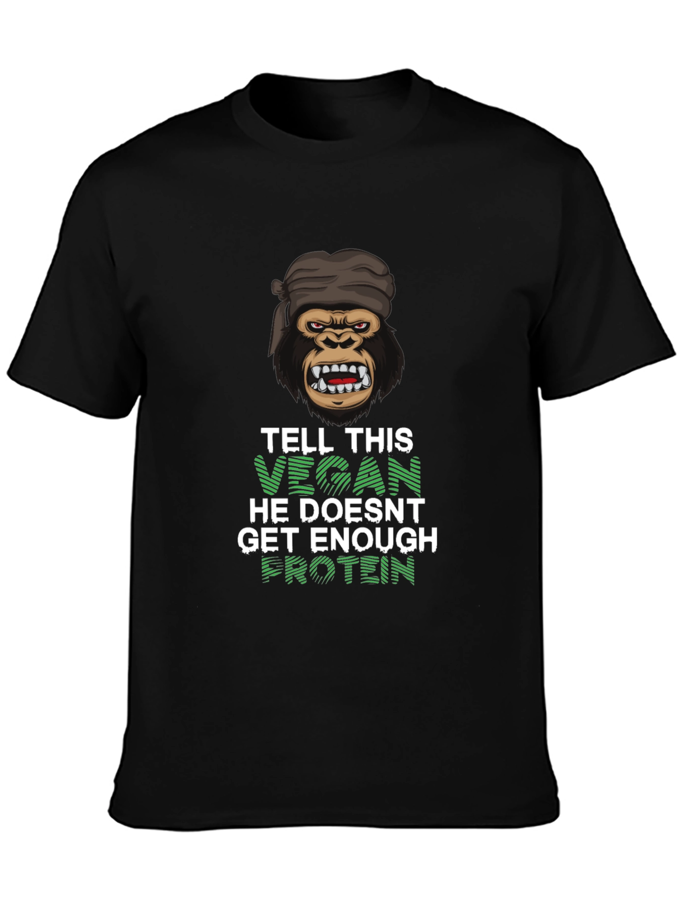 Vegan Gorilla T-Shirt - Get Enough Protein!