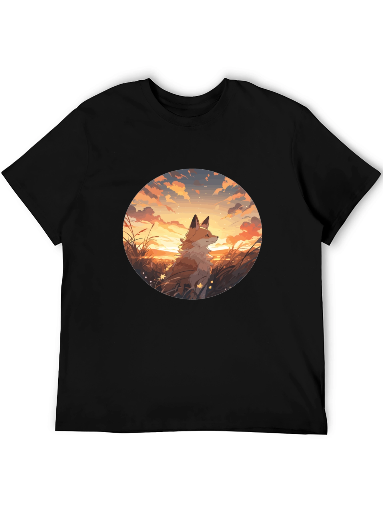 Fox Sunset Graphic Tee - Black