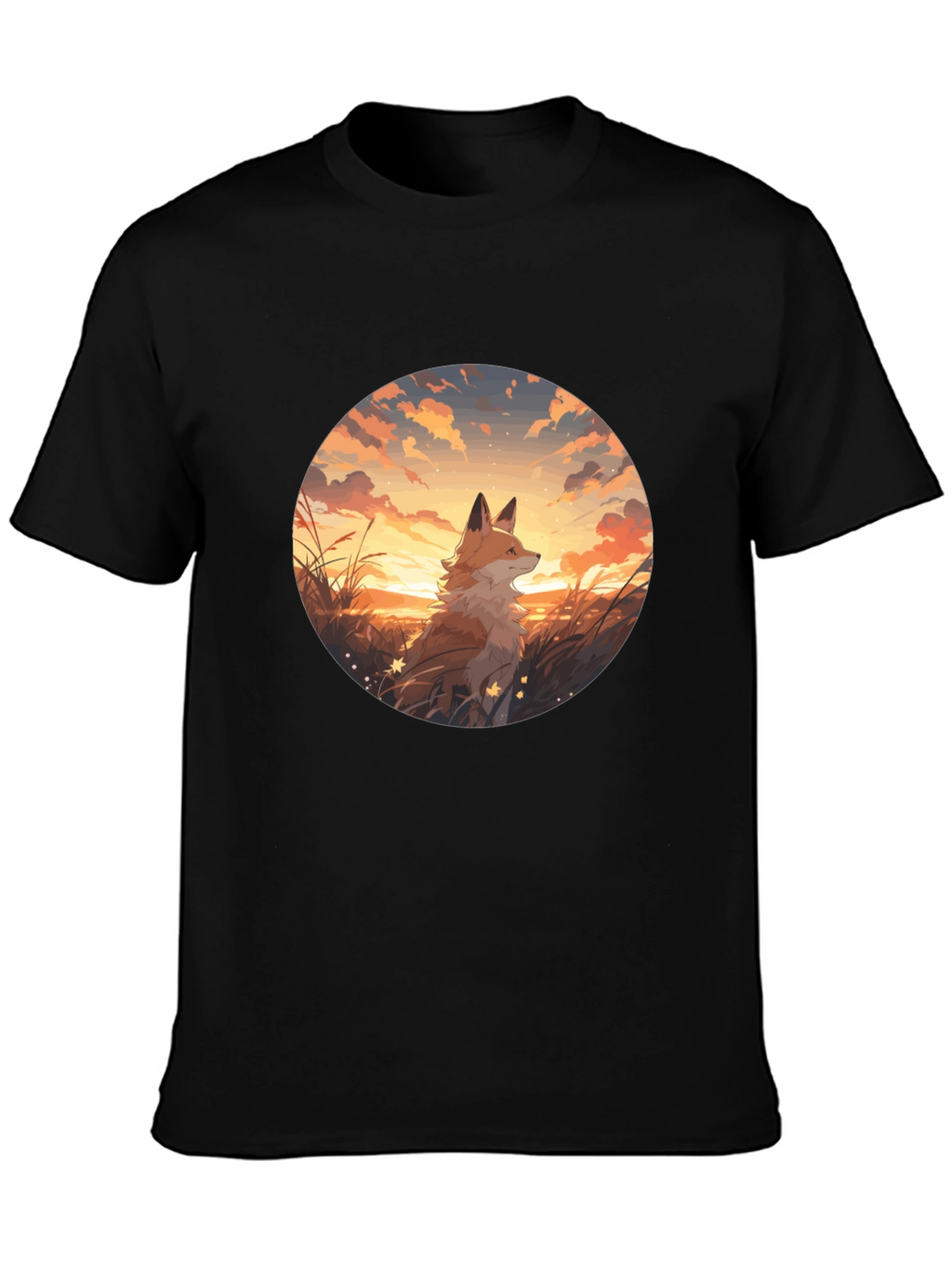 Fox Sunset Graphic Tee - Black