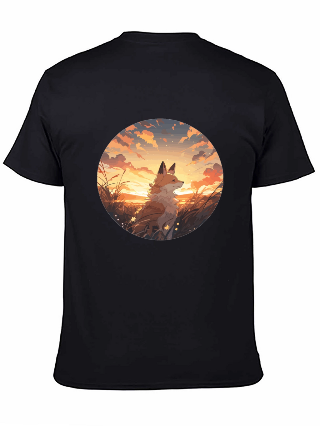 Fox Sunset Graphic Tee - Black