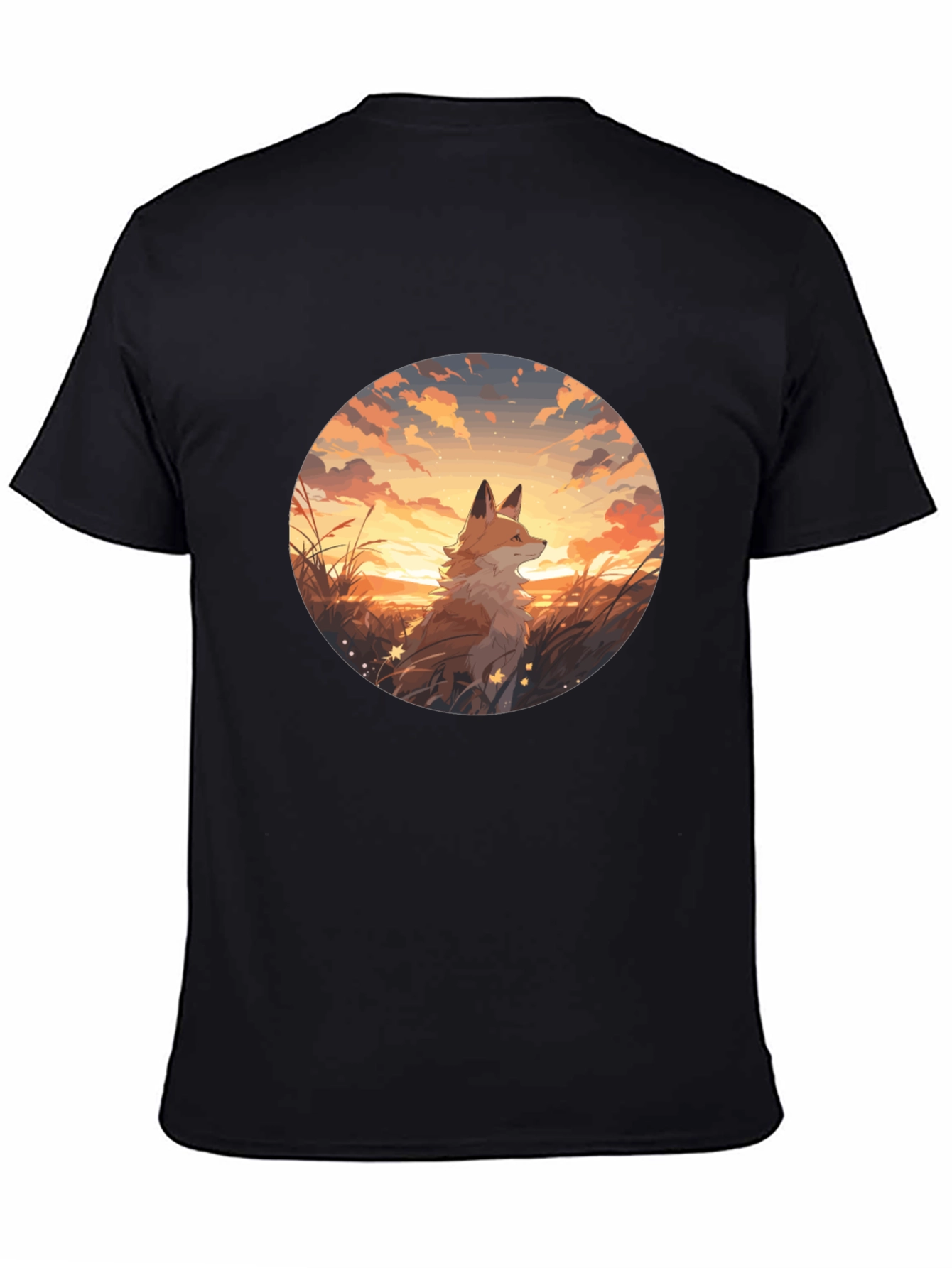 Fox Sunset Graphic Tee - Black