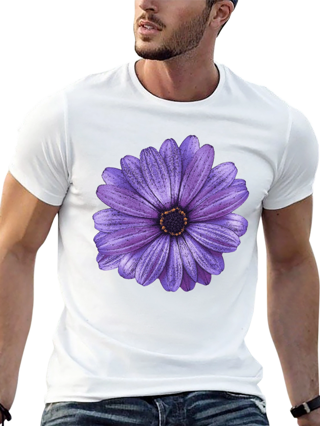 Purple Daisy Graphic T-Shirt