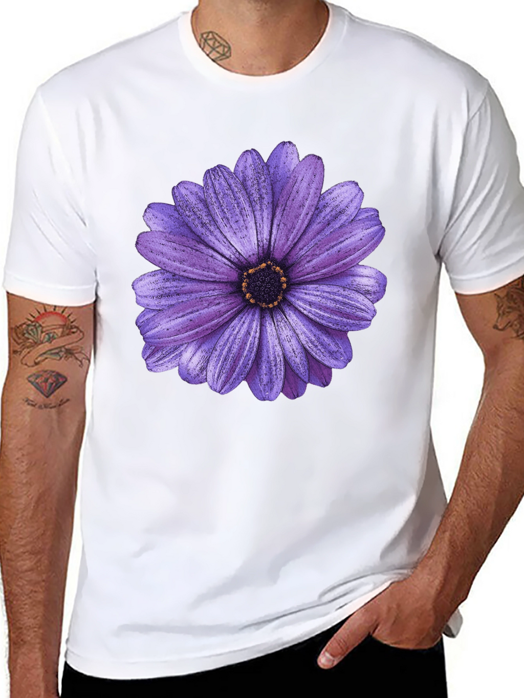 Purple Daisy Graphic T-Shirt