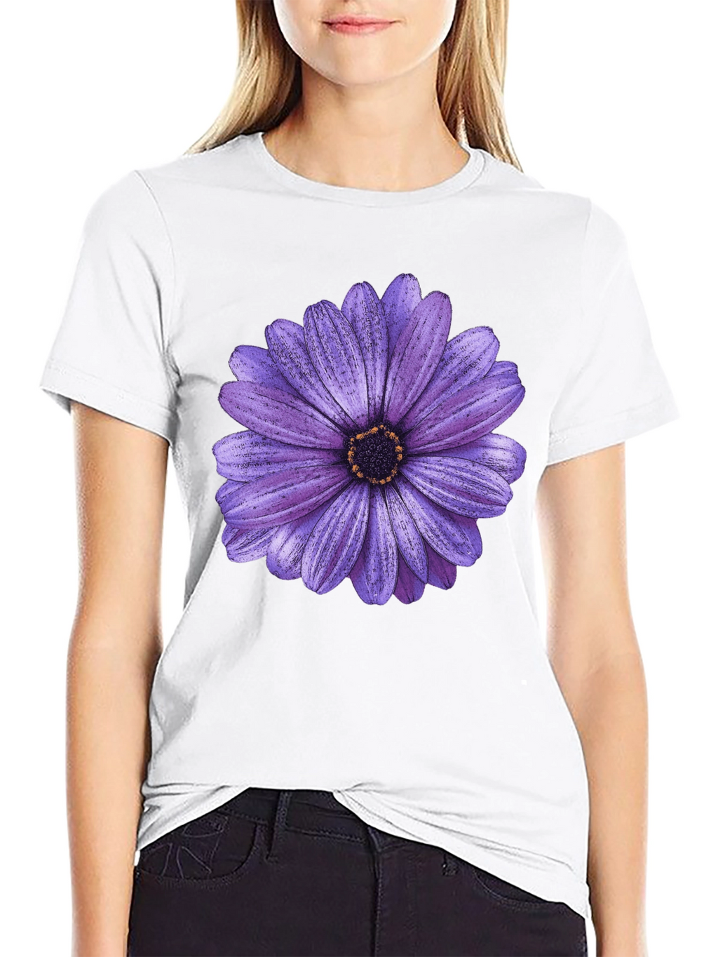 Purple Daisy Graphic T-Shirt