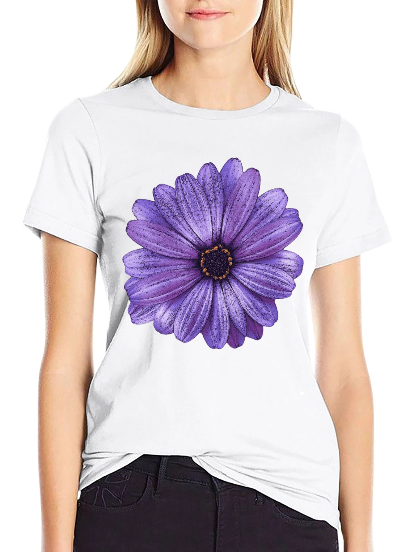 Purple Daisy Graphic T-Shirt