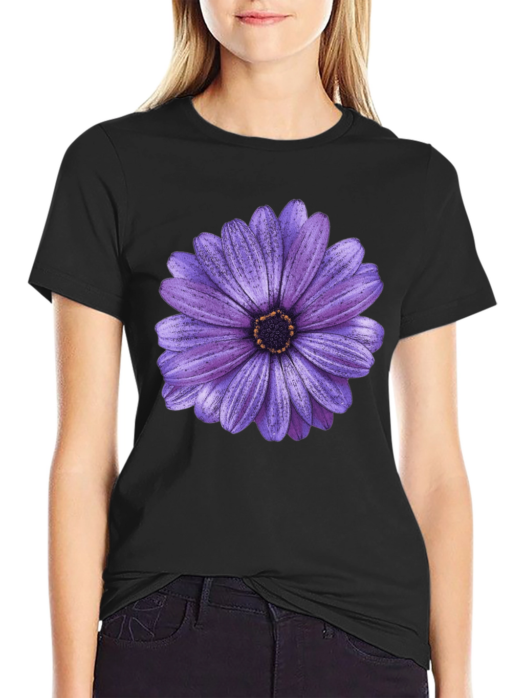 Purple Daisy Graphic T-Shirt