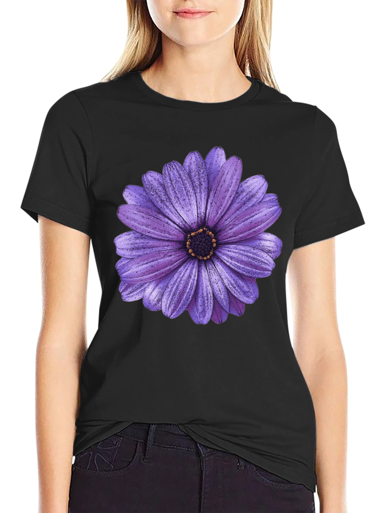 Purple Daisy Graphic T-Shirt